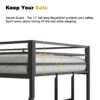 Adam - Twin Over Full Metal Bunk Bed - Black - Image 6