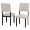 6 Piece Dining Table And Chair Set With Special-Shaped Legs And Foam-Covered Seat Backs&Cushions For Dining Room - Espresso - Image 9