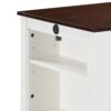 Graham - 3 Piece Small Space Counter Height Dining Table With Shelves And 2 Chairs (Set of 3) - White Finish - Image 5