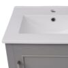 Modern Small Bathroom Vanity Cabinet With Ceramic Basin, Ample Storage, 1 Soft-Close Door - Gray - Image 17