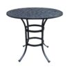 Round 4 Person 42" Long Aluminum Bar Height Dining Set With Cushions - Navy Blue - Image 3