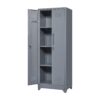 Metal Storage Cabinets, Cleaning Tool Cabinet With Locking Door, Tall Broom Tool Organizer And Storage, Large Storage Cabinet For Kitchen - Gray - Image 23