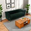 Fx-P82-Gr (Sofa) Velvet Sofa, Mid-Century Sofa Furniture Chesterfield Couch For Living Room - Green - Image 22