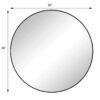Wall Mirror Circular Mirror Metal Framed Mirror Round Vanity Mirror Dressing Mirror, For Bathroom, Living Room, Bedroom Wall Decor - Black - Image 7