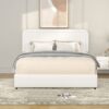 Liv - Patented 2 Drawers Queen Upholstered Storage Platform Bed - Ivory Boucle - Image 4