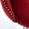 Swivel Velvet Barstools Adjusatble Seat Height From 25-33", Chrome Base Bar Stools With Backs Comfortable Tufted For Home Pub And Kitchen Island, 1712Wr (Set of 2) - Wine Red / Burgundy - Image 10