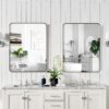 Wall Mirror Rectangular Mirror Metal Framed Mirror Vanity Mirror Dressing Mirror, For Bathroom, Living Room, Bedroom - Black - Image 2
