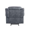 Zubaida - Two Tone Velvet 3 Piece Recliner Living Room Set - Gray - Image 9