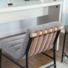 Lahni - Boucle Fabric Counter Height Chair - Gray - Image 3
