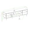 Contemporary 2 Door Minimalist TV Stand For TVs Up To 80" - Dark Walnut - Image 2