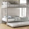 Twin Over Twin Bunk Bed With Trundle - Silver - Image 4