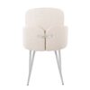 Dahlia - Contemporary Dining Chair (Set of 2) - Cream / Chrome - Image 5