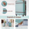 Hardshell Luggage With Tsa Lock, 24" Expandable Lightweight Suitcase With Spinner Wheels, Single Vintage Luggage - Green - Image 4