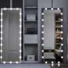 Hollywood - Full Length Mirror With Lights Full Body Vanity Mirror With 3 Color Modes Lighted Standing Floor Mirror For Dressing Room Bedroom Wall Mounted Touch Control - Black - Image 2