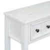 Rustic Entryway Console Table Long Sofa Table With Two Different Size Drawers And Bottom Shelf For Storage - Antique White - Image 16