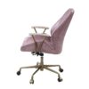 Hamilton - Top Grain Leather Office Chair - Pink - Image 6