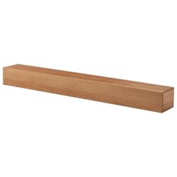 Fireplace Mantel Wooden Wall Mounted Floating Shelf 8" Deep Solid Pine Wood - Natural
