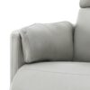 Sagen - Faux Leather Glider Recliner With Swivel - Gray - Image 11