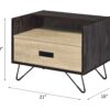 Melkree - Accent Table With Display & Utility Function - Oak / Black - Image 7