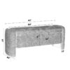 Ottoman Oval Storage Bench Chenille Bench With Large Storage Space For The Living Room, Entryway And Bedroom - Gray - Image 2
