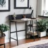 Garima - Legs Writing Desk - Rustic Oak / Black - Image 5