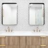 Wall Mirror Rectangular Mirror Metal Framed Mirror Vanity Mirror Dressing Mirror, For Bathroom, Living Room, Bedroom - Black - Image 4