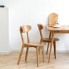 Simple Dining Chair, Solid Chair Table For Living Room Chair (Set of 4) - Natural - Image 19