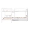 Twin L Shaped Bunk Bed With Drawers - White - Image 14