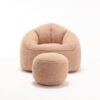 Bedding Bean Bag Sofa Chair High Pressure Foam Bean Bag Chair Adult Material With Padded Foam Padding Compressed Bean Bag With Footrest - Tan - Image 26