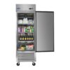 Commercial Refrigerator 23 Cu.Ft With 1 Solid Door Reach-In Refrigerators Stainless Steel Etl Approved Upright Fridge Storage - Silver - Image 3