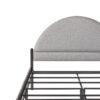 Queen Bed Frame Modern Upholstered Curved Headboard - Gray - Image 4