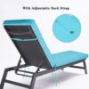 Outdoor Lounge Chairs (Set of 2), Cushion Replacement Patio Funiture Seat Cushion Chaise Lounge Cushion - Sky Blue - Image 4