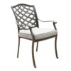 Round 4 Person 49" Long Aluminum Dining Set With Sunbrella Cushions With Swivel And Rocking Chairs - Brown Gray - Image 7