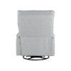 360° Swivel Upholstered Manual Recliner Chair Theater Recliner Sofa Nursery Glider Rocker For Living Room - Gray - Image 18
