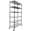6 Tier 6000Lbs Capacity Nsf Metal Shelf Wire Shelving Unit, Heavy Duty Adjustable Storage Rack With Wheels & Shelf Liners For Commercial Grade Utility Steel Storage Rack - Black - Image 16