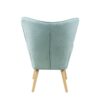 Accent Chair With Ottoman, Living Room Chair And Ottoman Set, Comfy Side Armchair For Bedroom, Creative Splicing Cloth Surface - Blue - Image 11