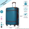 Hardshell Luggage With Tsa Lock, 24" Expandable Lightweight Suitcase With Spinner Wheels, Single Vintage Luggage - Blue - Image 2