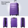 Hardshell Luggage Sets 2 Pieces + Bag Spinner Suitcase With Tsa Lock Lightweight 20" / 24" - Purple - Image 4
