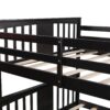 Full Over Full Bunk Bed With Ladder For Bedroom, Guest Room Furniture - Espresso - Image 6