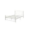 Full Unique Flower Sturdy System Metal Bed Frame With Headboard And Footboard - White - Image 3