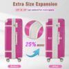 Hardshell Luggage With Tsa Lock, 28" Expandable Lightweight Suitcase With Spinner Wheels, Single Vintage Luggage - Pink - Image 6