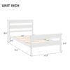 Twin Bed With Headboard And Footboard - White - Image 3