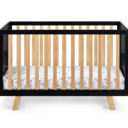 Livia - 3 In 1 Convertible Island Crib - Black, Natural