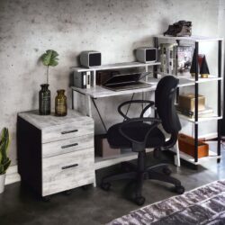 Nypho - Writing Desk - Antique White / Black