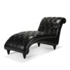 Tufted Armless Chaise Lounge - Black - Image 3