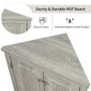 Triangle Bathroom Storage Cabinet With Adjustable Shelves, Freestanding Floor Cabinet For Home Kitchen - Oak - Image 10