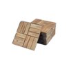 30 Piece Interlocking Deck Tiles Checker Pattern, Square Acacia Hardwood Outdoor Flooring For Patio, Bancony, Pool Side - Yellow - Image 23