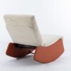 Modern Rocking Chair Recliner, Comfy Rocker Nursery Chair With Footrest, Accent Reading Chair, Upholstered Lounge Chair For Relaxing, Resting, Soft Padded Rocker For Indoor Living Room Bedroom - Orange - Image 9