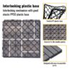 30 Piece Interlocking Deck Tiles Checker Pattern, Square Acacia Hardwood Outdoor Flooring For Patio, Bancony, Pool Side - Light Gray - Image 6