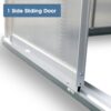 Walk-In Polycarbonate Greenhouse With Roof Vent, Sliding Doors, Hobby Hot House For Outdoor Garden Backyard - Silver - Image 8